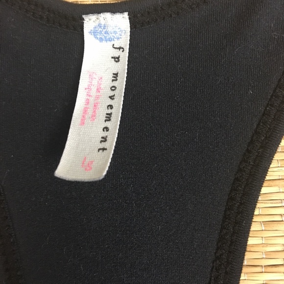 Free People FP Movement First Place Onesies Ribbed Waist Racer Back Black Sz L - Picture 5 of 10